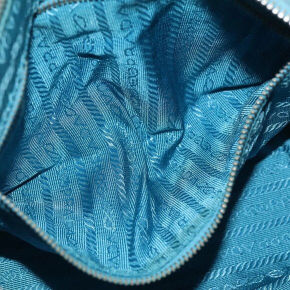 PRADA Chain Shoulder Bag Nylon Light Blue Auth 80225 - Picture 13 of 16